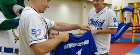 Omaha Storm Chasers Visit Madonna Rehabilitation Hospital